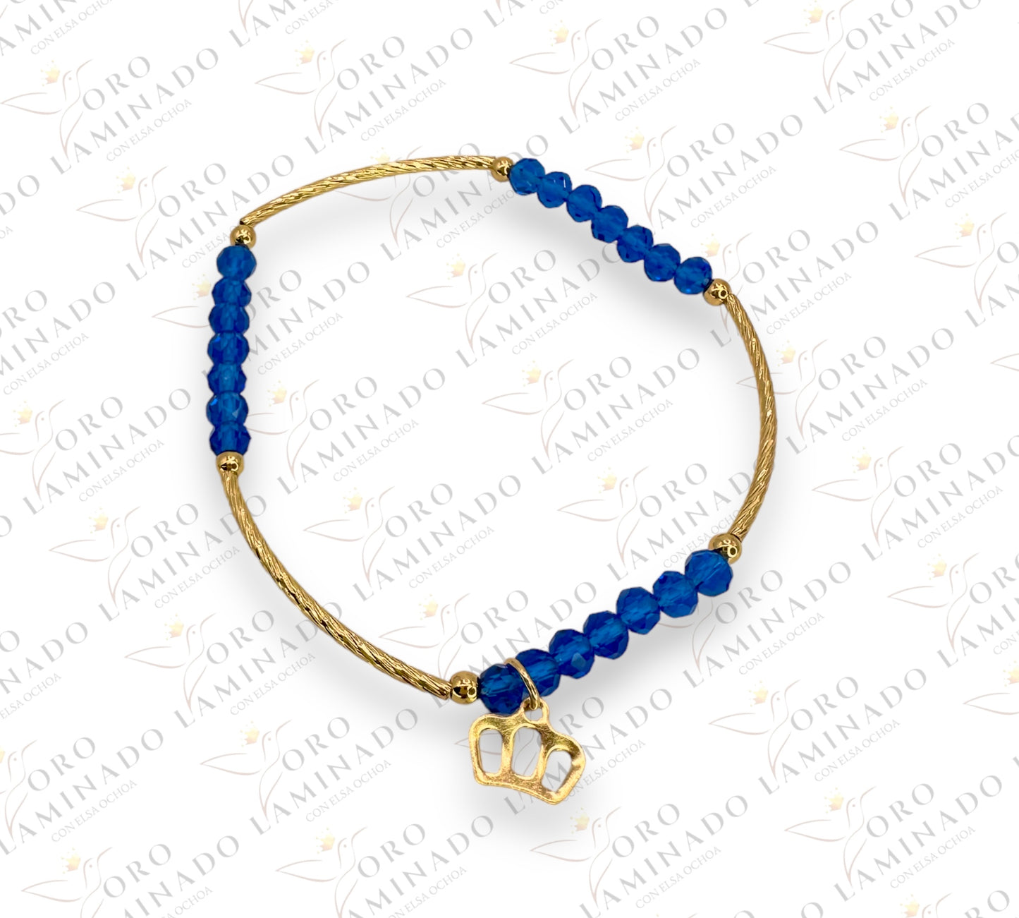 Blue handmade bracelet (pack of 7) Y77