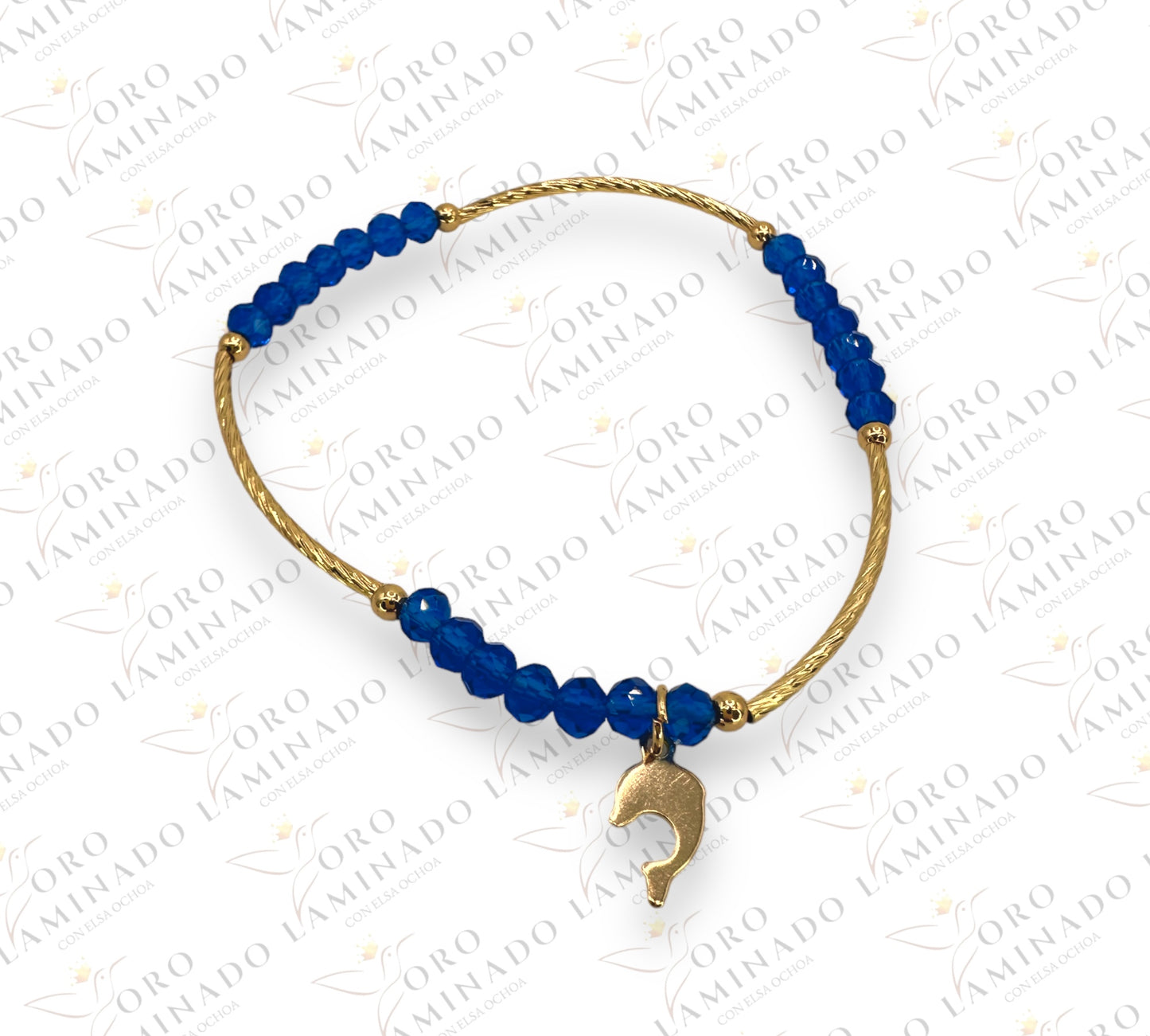 Blue handmade bracelet (pack of 7) Y77