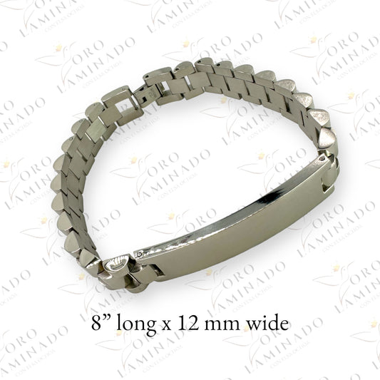 Silver steinlees steel bracelet B267