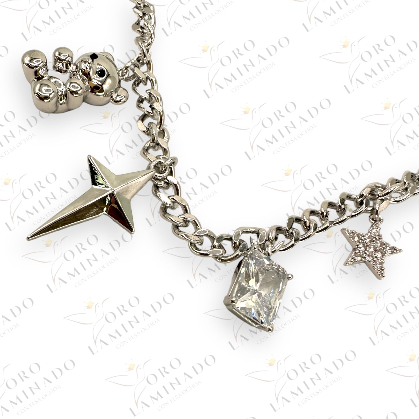 High Quality Cross and bear necklace R95