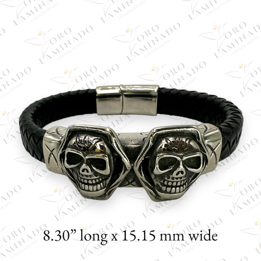 Silver steel skull B260