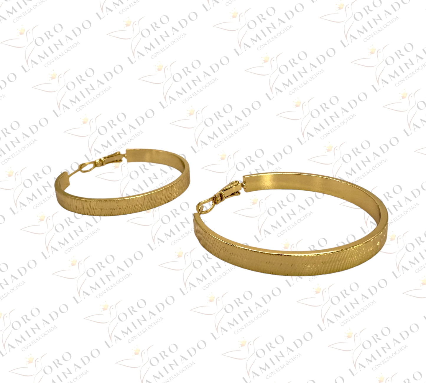 Golden hoop ring B347