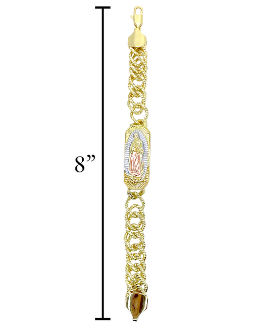 8” Tri-Color Virgin Mary Bracelet B148