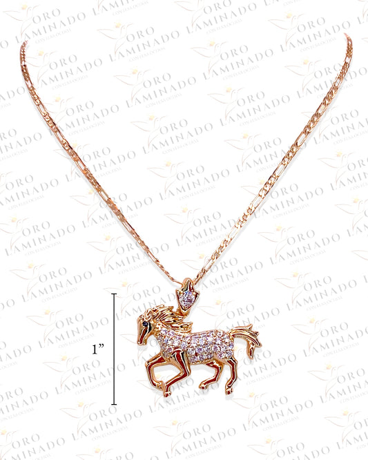 High Quality 1” Horse Pendant and Chain R194