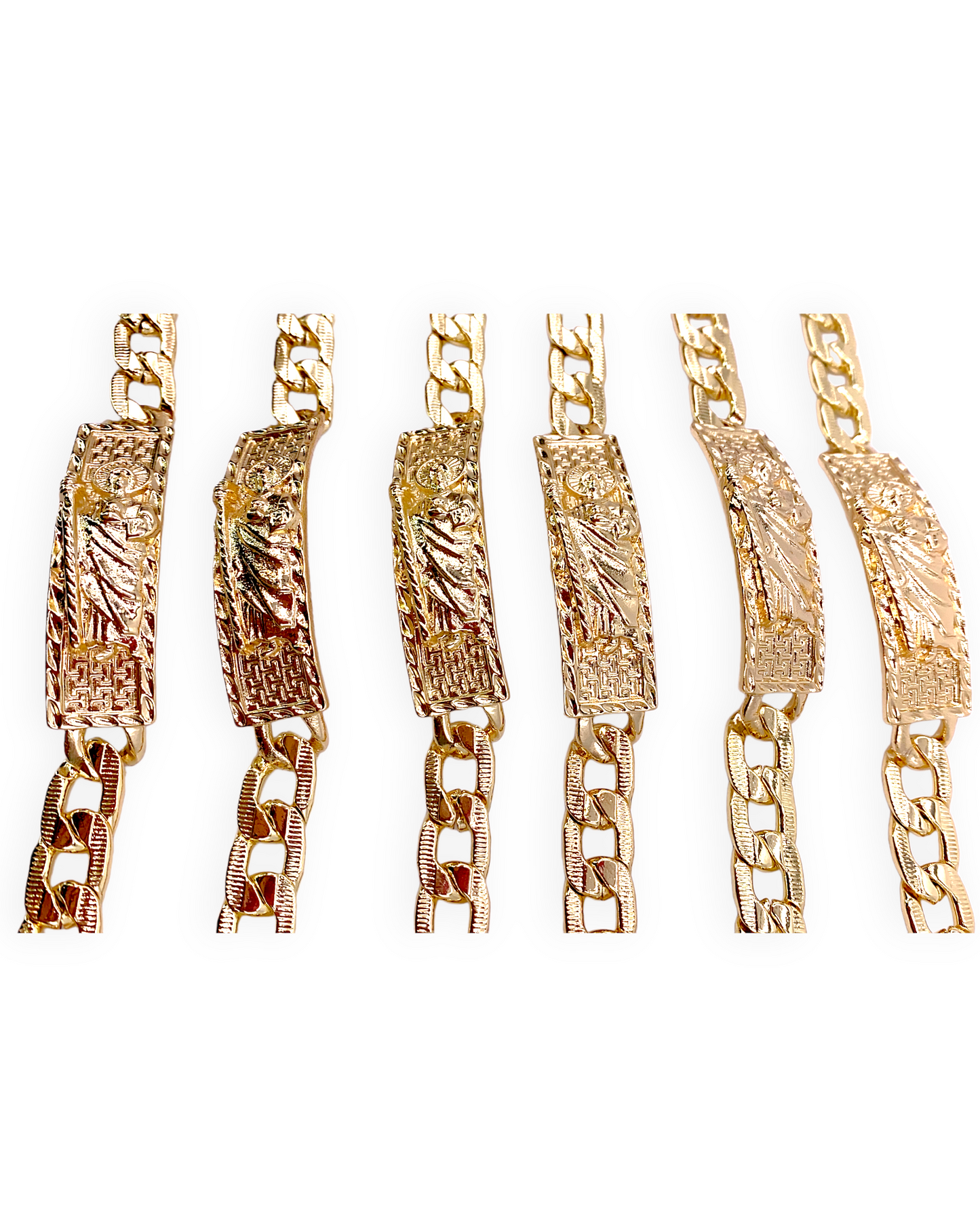 9” San Judas Block Bracelets (Pack of 6) B141