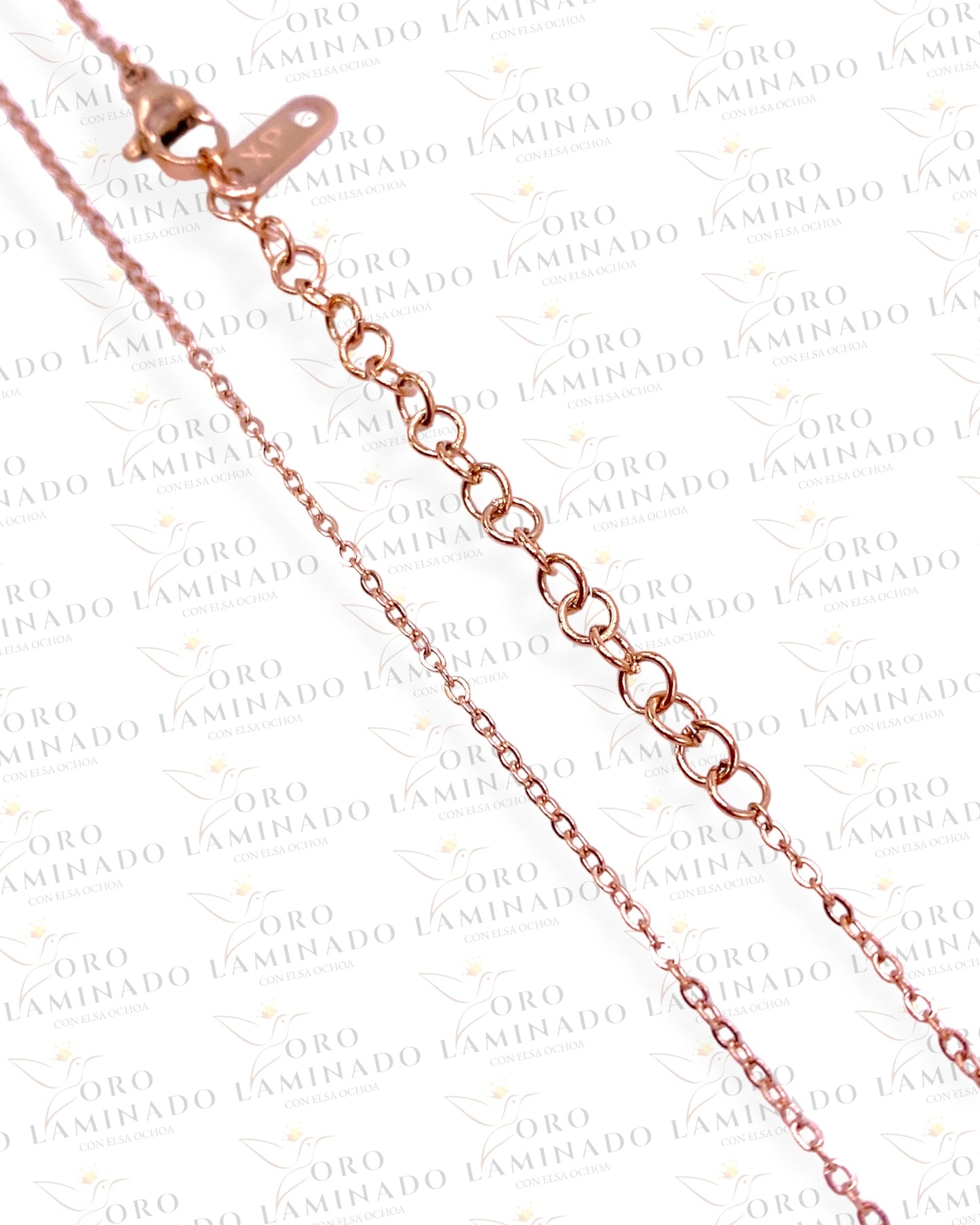 High Quality 0.6” Downward Moon Pendant and Chain Y105