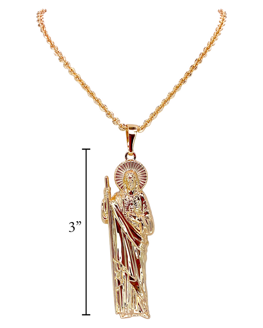 High Quality 3” Saint Judes Pendant And Chain B159