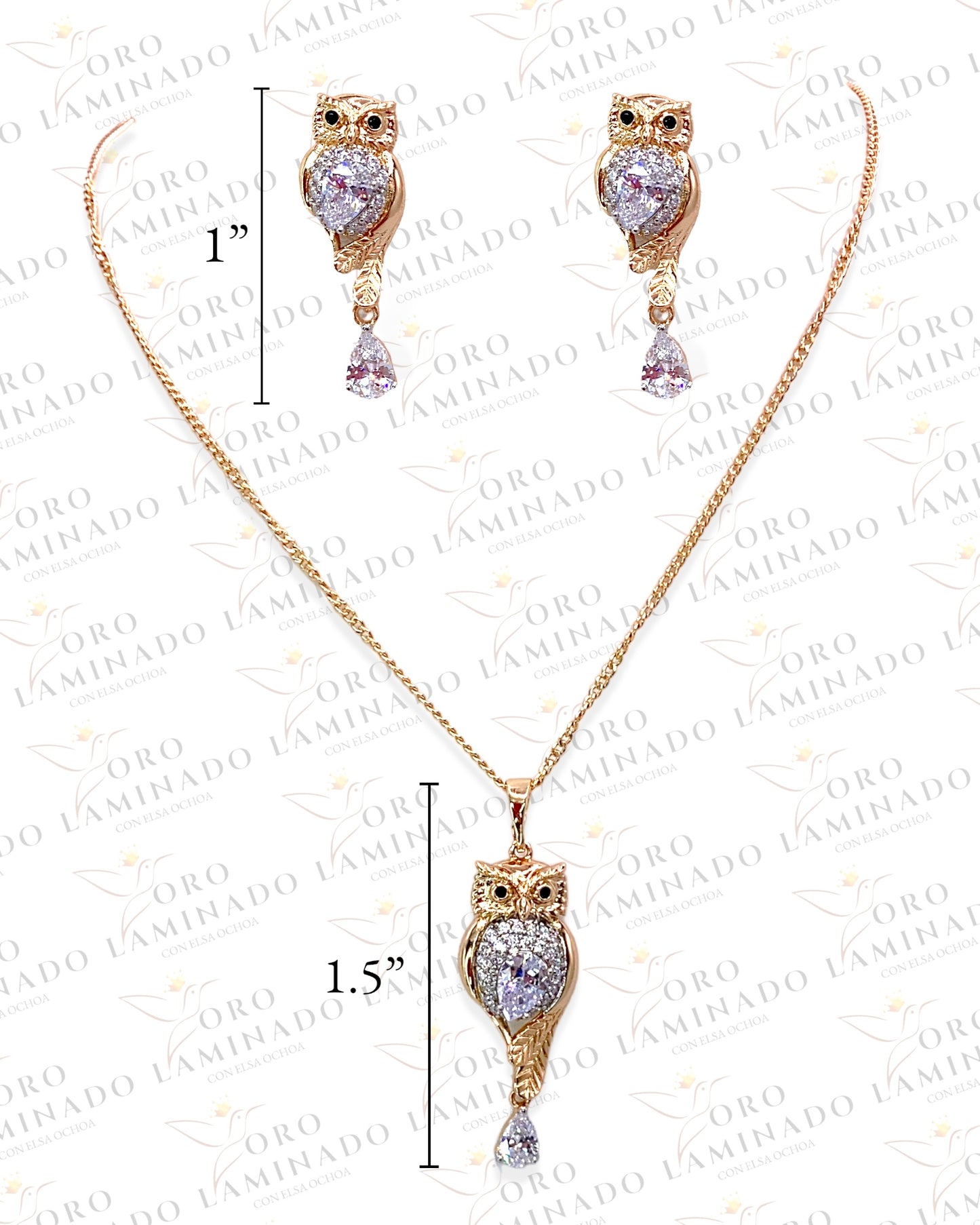 White Stone Owl Set R74