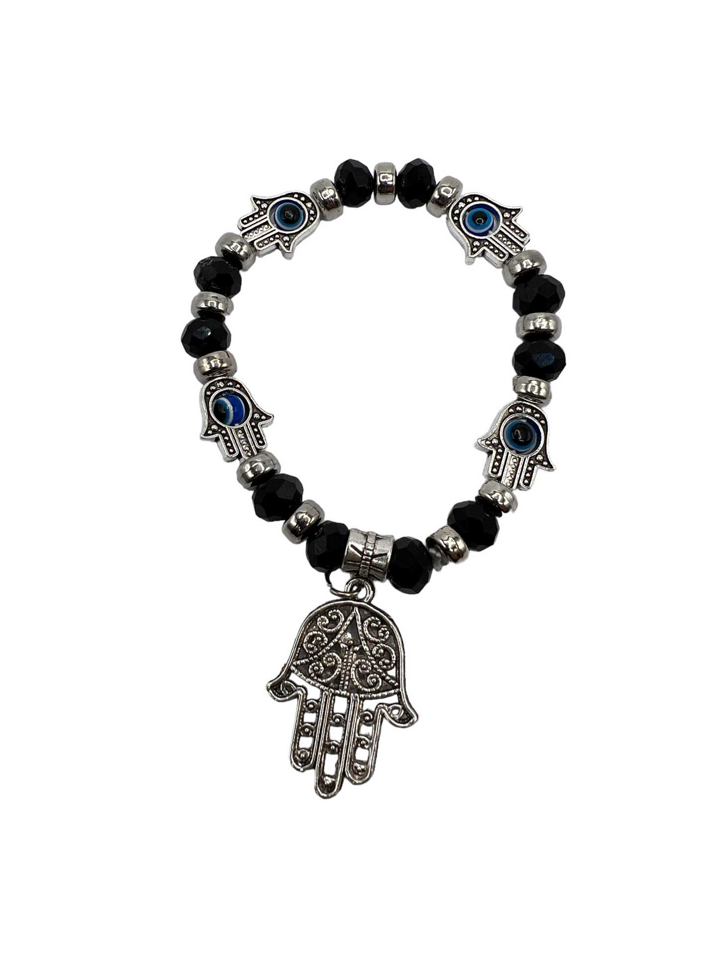 Hamsa Charm Bracelet Black R43