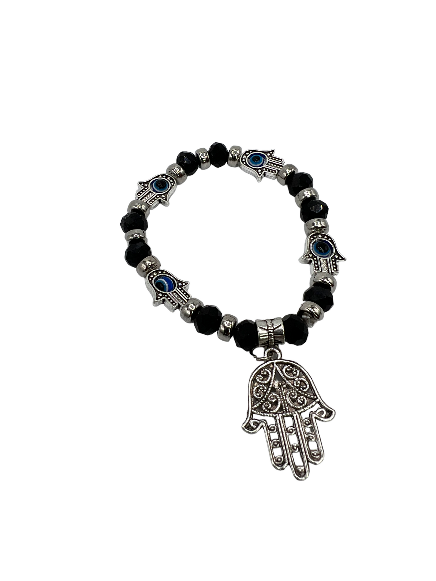 Hamsa Charm Bracelet Black R43