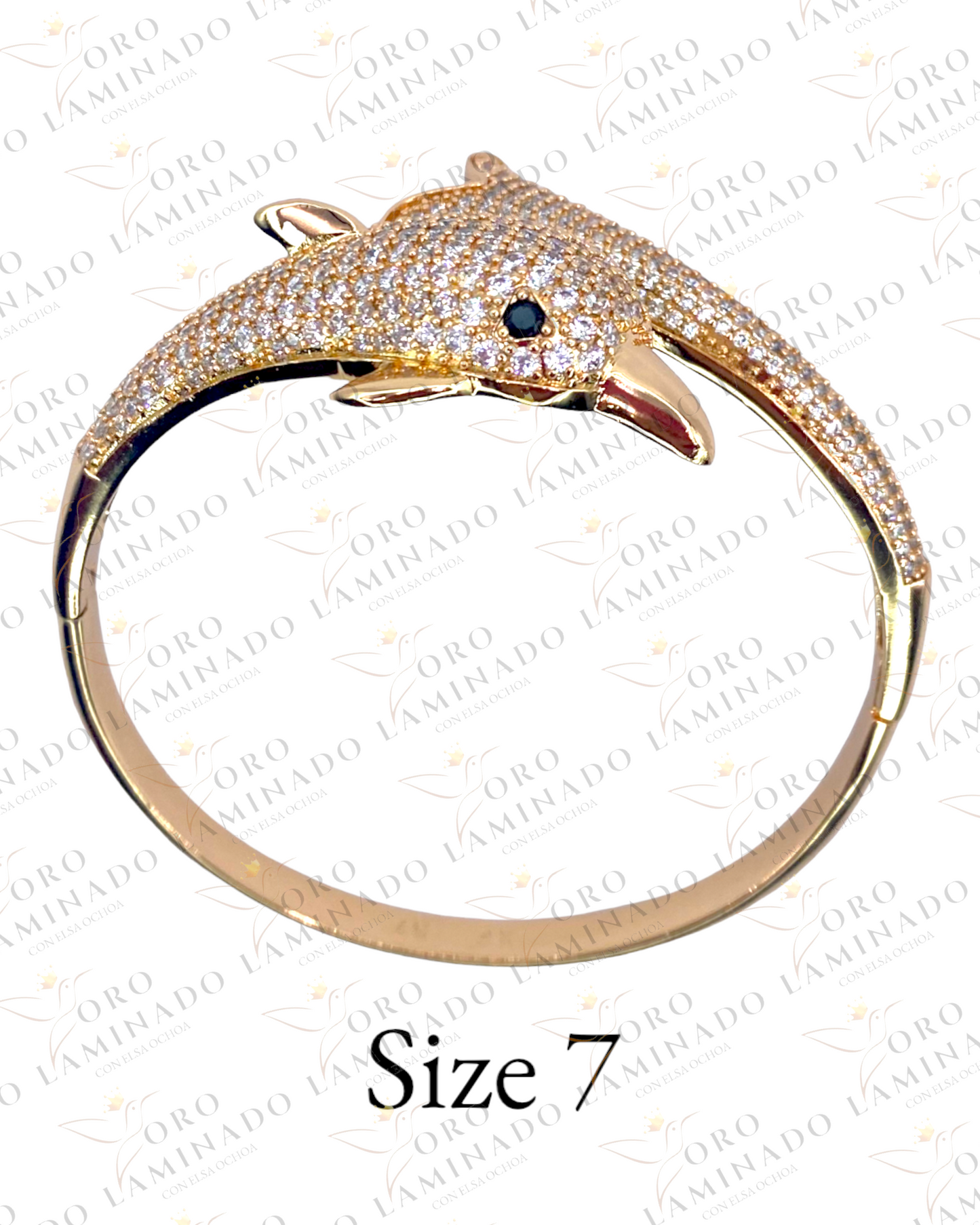 Size 7 Rose Gold Dolphin Beacelet R63