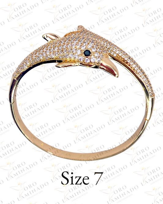 Size 7 Rose Gold Dolphin Beacelet R63