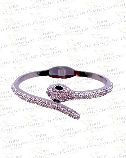 Silver Stainless Steel Snake Bracelet Y201