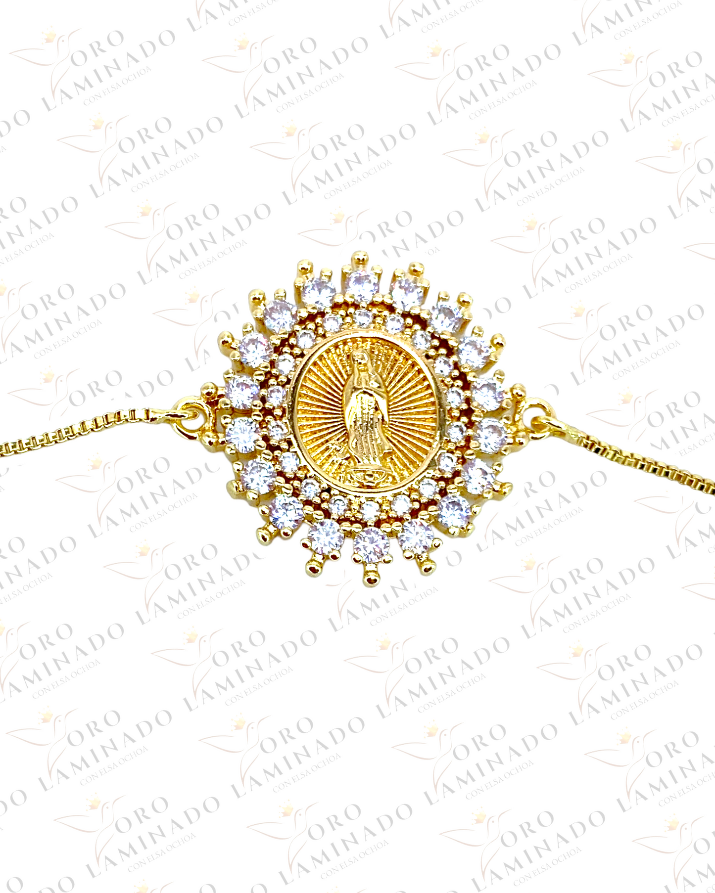 Adjustable White Virgin Mary Bracelet B193